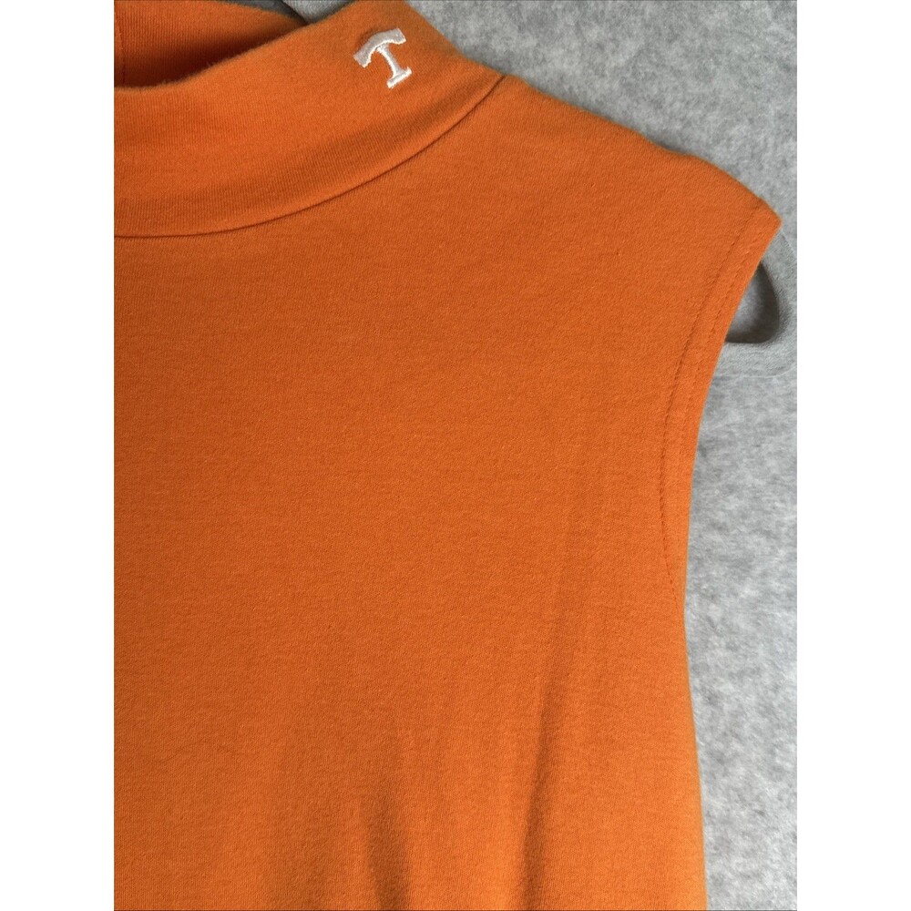 University Of Tennessee UT Vols Sleeveless Shirt Mock Turtle Orange Women's Sz L - Picture 3 of 7